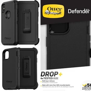 iPhone 6/7/8/S/Plus X/11/12/13 Pro Max Otterbox Case Defender Black - Picture 1 of 20