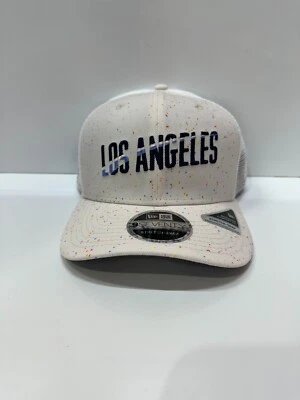 New Era 美国职棒大联盟 9SEVENTY 洛杉矶道奇队弹力平沿帽卡车司机帽 | Confetti 白色 — 第 1/4 张图片