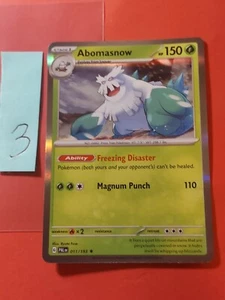 2023 Pokemon Scarlet and Violet Paldea Evolved #11 Abomasnow, R, Holo, cd3 - Picture 1 of 2
