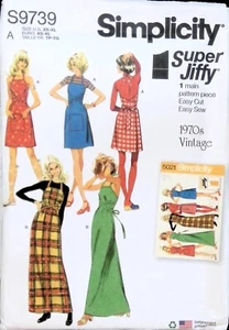 Simplicity Sewing Pattern S9739 Womens Back Wrap Dress Jumper Size XS-XL 4-22 - Picture 1 of 5