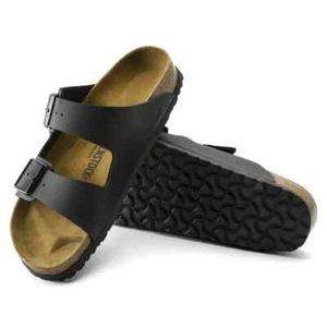 Birkenstock Arizona BS Birko-Flor Ledersandale - Farbe: SCHWARZ - Bild 1 von 7