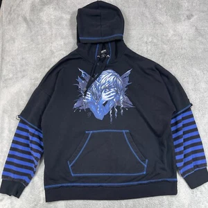 Fairies By Trick Hoodie Damen XL Schwarz Nachtfee Baumwolle Tasche Pullover - Bild 1 von 13