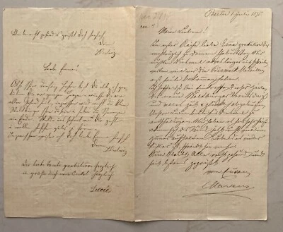 Antiga carta manuscrita em alemão. Berlin. Data de 1895. - Image 1 of 2