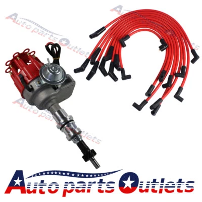 8mm SPARK PLUG WIRES BLOCK For FORD 289-302 RED Small Cap HEI Distributor - Image 1 of 4
