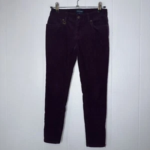 Ralph Lauren Girl’s Corduroy Skinny Pants Ankle Zip Purple Size 10 - Picture 1 of 5