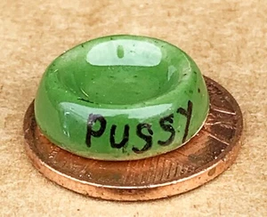Puppenstube Haustier Napf leer grün Keramik Maßstab 1:12 Lebensmittel Zubehör Pussy Tumdee - Bild 1 von 6