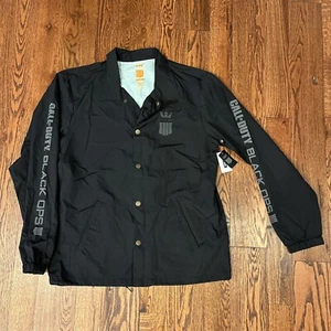 NWT Supra x Call Of Duty Black Opps Snap Windbreaker Coaches Jacket Black Men XL - Picture 1 of 14