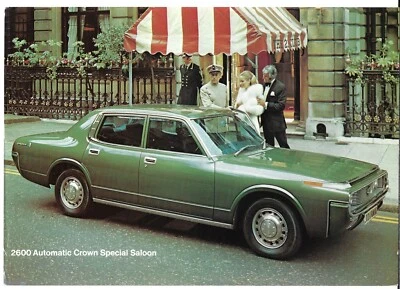 Toyota Crown 2600 Special Saloon 1971-1972 UK Market Single Sheet Sales Brochure - Image 1 of 2