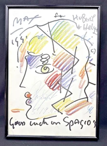 SIGNED 1999 PETER MAX “RARE” BEAUTIFUL PRINT + NEW FRAME SPAGIO'S - Picture 1 of 10