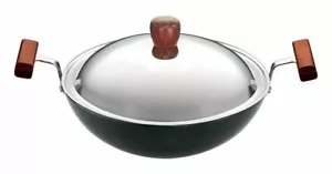 Futura Hard Anodised 1.5 Ltr 22 cm Deep Fry Wok Pan With Lid AK15S By Hawkins - Picture 1 of 2
