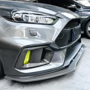 LABIO DE ALERÓN DIVISOR PARACHOQUES DELANTERO ASPECTO CARBONO PARA FORD FOCUS RS MK3 2016-2018 - Imagen 1 de 9