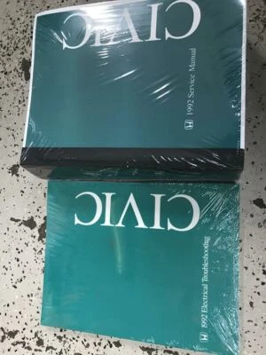 1992 Honda Civic Servicio Tienda Reparación Taller Manual Juego Con Diagrama - Imagen 1 de 4