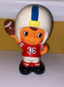 Vintage Ceramic Still Bank Football Player Throwing Ball American Football - Picture 1 of 5