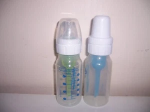 dr brown 4 oz baby bottle white lid clear lid  lotgrey bag - Picture 1 of 1