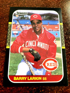 1987 Donruss BARRY LARKIN RC Rookie Baseball Card #492 Cincinnati Reds HOF'er