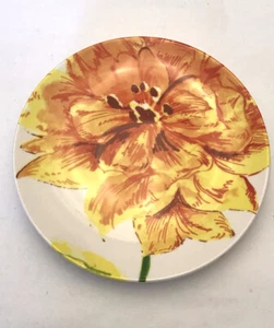 Pottery Barn Graphic Garden Floral Print Dessert Plates Set Of 3 - Picture 1 of 8