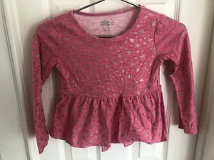 Circo - Shiny Stars - Girls Pink Long Sleeve Shirt - Size S 6/6X Fast Shipping - Picture 1 of 4
