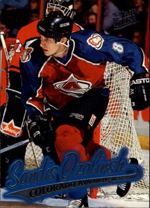 1996-97 Ultra Colorado Avalanche Hockey Card #38 Sandis Ozolinsh