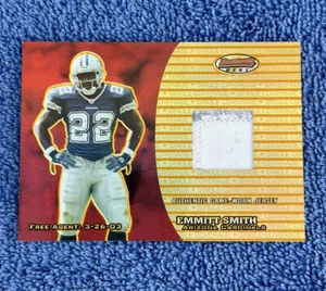 2004 BOWMAN BEST EMMITT SMITH GAME WORN JERSEY PATCH #D 20/50 RARE HOF COWBOYS - Picture 1 of 3