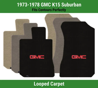 Alfombrillas delanteras Lloyd Classic Loop para '73-78 GMC K15 Suburban con rojo GMC 1 Foto 1 de 4