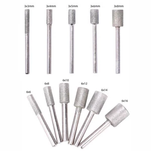 Rotary Tool Carving Engraving4mm-25mm Diamond Burr Drill Bits Polishing - Picture 1 of 5