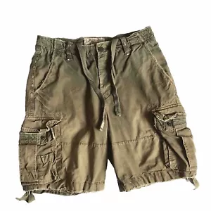 Vintage Abercrombie & Fitch Fallschirmjäger Cargo Shorts Herren 36 Khaki Grün 90s Y2K - Bild 1 von 17