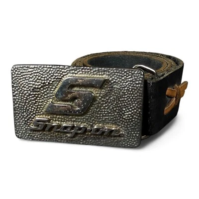 RARE 1980s VINTAGE SNAP ON TOOLS BELT BUCKLE BTS 24Kt GOLD & SILVER PLATE BRASS - Image 1 of 4