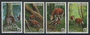 Zaire 1984 : WWF / Okapi - Good Set VF MNH Stamps - Catalog Value : 13€ - Picture 1 of 1