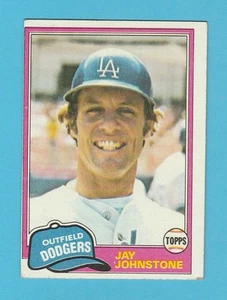 BÉISBOL - GOMA TOPPS - JAY JOHNSTONE - OUTFIELD - DODGERS - 1981 - Imagen 1 de 2