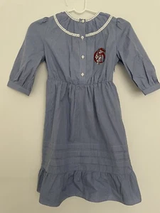 NWT Gucci Girls L/S Dress G Placed Micro Vichy Size 8 - Picture 1 of 4