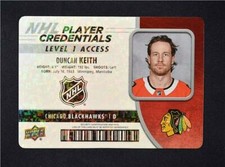 2018-19 18-19 UD Upper Deck Player Credentials Level 1 #NHL-DK Duncan Keith