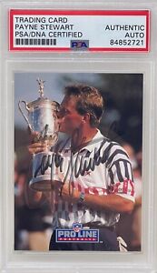 PAYNE STEWART Signed 1991 PROLINE PORTRAITS NFL Football Golf CARD PGA PSA/DNA