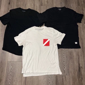 Five Four Mens T Shirt XL White Black Pocket Short Sleeve Casual Lot of 3 - Picture 1 of 7