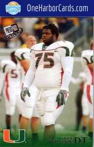 Press Pass Miami Hurricanes #36 2004 Vince Wilfork - Imagen 1 de 2