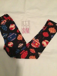 LuLaRoe Kid’s Holiday Christmas Leggings Christmas ornaments S/ M Ships Quickly! - Picture 1 of 1