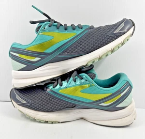 Brooks Launch 4 Women's Size 8.5 Gray Green Running Shoes 1202341B077 - Picture 1 of 10