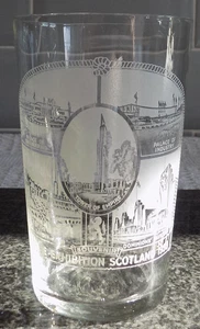 Exposición Empire 1938 Glasgow Escocia - Vaso de vidrio grabado conmemorativo - Imagen 1 de 4