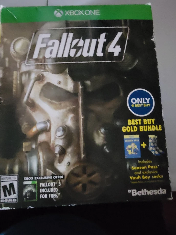 Xbox One Fallout 4 Best Buy Gold Bundle  Box, Game, And Socks Included. View Pic - Image 1 of 4