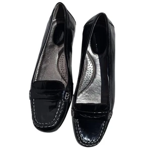 Sperry Top sider  Women's Black Patent Leather Driving Penny Loafers Size 7.5 B - Picture 1 of 9