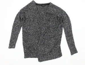 Topshop Women’s Black Cardigan Size 10 V-Neck - Picture 1 of 12