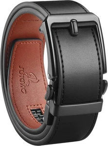 JUKMO 1.5" (38mm) Leather Ratchet Large-for Waist 42-46 (Length 53), Black  - Picture 1 of 9