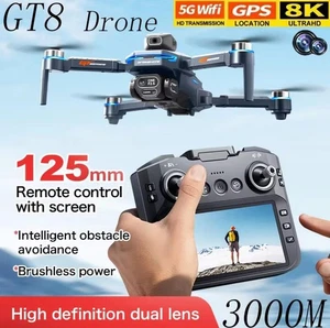 Gt8 Rc Drone 8k Professional Status Lcd - Built-in Controller Screen 8K Blue - Picture 1 of 6