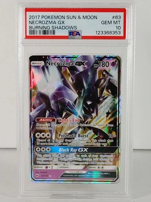 Nekrozma GX - POKEMON - Burning Shadows - #63 - Ultra Rare - 2017 - PSA 10 - Image 1 of 2