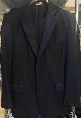 Paul Stuart Silky Powder Pinstripe Suit 2-Piece Made in Canada 42R Jacket + Pl - Image 1 of 4