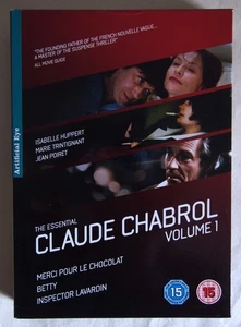 THE ESSENTIAL CLAUDE CHABROL Vol 1 / BOX SET 3 X MOVIES / ARTIFICIAL EYE R2 PAL - Imagen 1 de 3