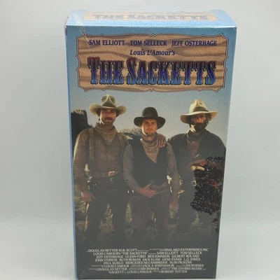 The Sacketts VHS 1991 2-Tapes Set Tom Selleck Sam Elliott Western SEALED NOS OOP - Image 1 of 4