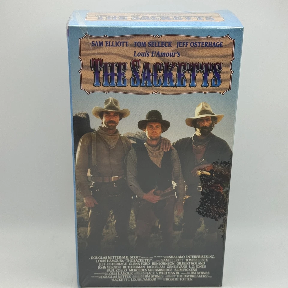 The Sacketts VHS 1991 2-Tapes Set Tom Selleck Sam Elliott Western SEALED NOS OOP - Image 1 of 4