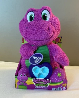 NEW BARNEY'S WORLD Sensory Plush 12” Purple Dinosaur 6 Textures Pop It Fidget - Image 1 of 3