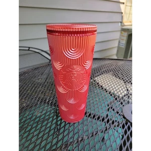 Starbucks Tumbler Pink Pearl Iridescent Arches Mermaid Scales 24 Oz - Bild 1 von 4