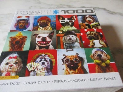 Eurographics 1,000 Piece L. Heffernan Art  Puzzle "Funny Dogs" 19+1/4" x 26+5/8" - Image 1 of 4